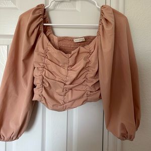 O.Vianca Long sleeve puffy mauve Top